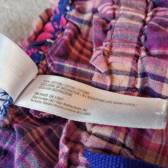 Gap Body XS Pink Plaid Elastic/Drawstring Waist, Loose Leg Capri PJ Pants - Picture 6 of 9